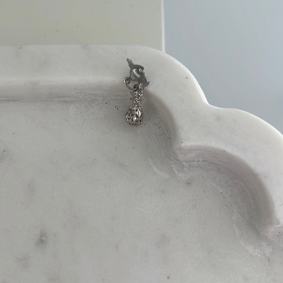 Boutique Pineapple Silver 925 Necklace Pendant Charm - Picture 2 of 11